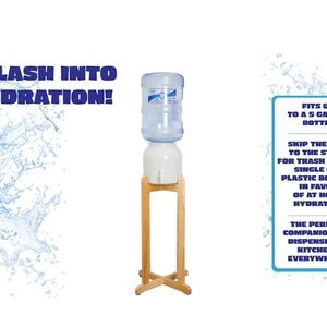 New Wave Enviro Natural Wood Water Dispenser Floor Stand, Natural Wood Finish